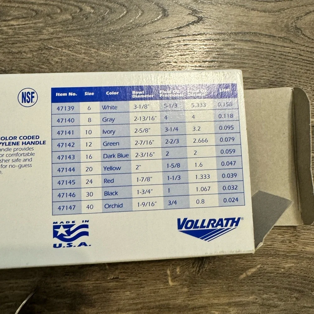 Vollrath #10 Color Coded Portion Control Disher NEW‎